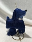Dillard   s Blue Poodle Fringe Dog Ornament Sparkly Collar Holidays Christmas