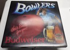 Vintage Budweiser Bowlers Lighted Beer Advertising Sign Bar Light Works 1990