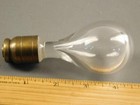Antique Large Heavy Hand Blown Glass Brass Base Lamp Finial 4  high