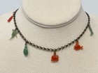 Vintage Miniature Cracker Jack Charm Early Plastic Celluloid Necklace 20 30 s