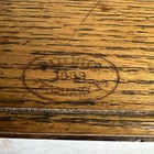 Singer Sewing Oak Wood Puzzle Box With Some Attachments  Antique 1889 Pat 