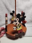 Vintage 1980s Wooden Mickey Minnie Mouse Carousel Music Box Jean Eberhart Mo