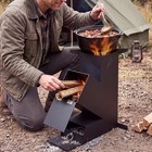 Rocket Stove For Cooking  Portable Camp Wood Burning Stove 15  High Efficiency