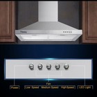 30 In Wall Mount Range Hood Stainless Steel 450cfm Convertible Kitchen Vent New