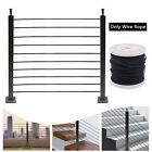 200-400ft 1 8  Black Cable Railing Kit T316 Stainless Wire Rope Cable 7x7 Strand