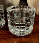 Iittala 2ea Erika Candle Holder  Clear Glass Taper-tea Light By Ken Benson