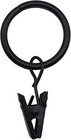 44-pack Black Metal Curtain Rings With Clips  1   Black  