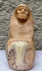 Na  Stone Sculpture Cheyenne  bearshield  Signed 8 t  7 75 l  Wgt 9 Lb 14oz