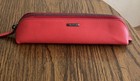 Tumi Genuine Leather Pencil Case Pen Red