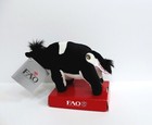 Fao Schwarz Cow Stuffed Animal Plush Toy L 7  H 4 5  Black White New