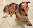Vintage Hagen Renaker 1955 - 1970 Tri-color Bonnie Collie Dog Glossy Figurine