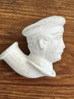 Antique Porcelain Bisque German Soldier With Cap  Ges Gesch Pipe Bowl