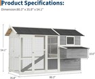 80  Outdoor Large Wooden Chicken Coop Hen House Poultry Cage With Nesting Box
