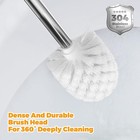 Toilet Brush And Holder  Stainless Steel Toilet Bowl Brush  Bathroom Toilet Bowl