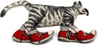 B Kliban Cat  plush  15x10   Stuffed Animal Throw Pillow W  Red Sneakers  Vtg