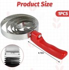 Kathson 5 Rings Curry Comb Horse Brush Scraper Reversible Stainless Steel