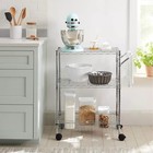 3 Tier Metal Utility Cart Chrome - Brightroom