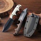 Stainless Steel Full Tang Tactical Fixed Blade Knife Edc Pocket Knife   Sheath