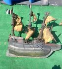 Antique Hand Made Wood Model Of Spanish Galleon Ship 24 x24 x12  Rare Find 