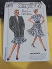 Vintage Simplicity 8430 Misses Jacket Top Circle Skirt Pattern 16-20 Uncut