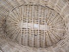 Vintage Large Woven Wicker Oval Laundry Basket With Handles Farmhouse Decor