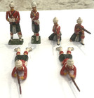 Lot Of 6 Britain s Lead Toy Soldiers - Redcoats Painted England Ex