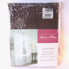 1 New Annas Home Luxury Voile Chocolate Brown Curtain Panel Scarf 59 X 84  A5