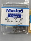 Mustad Fly Tying Dry Fly Hooks 3 Boxes  34840 Size 8-50 12-41 14-67 Vintage