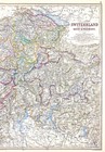Map The Alps Savoy   Piedmont By Johnston Royal Atlas Original Switzerland 1869