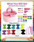 Weaving Loom Kit W  500pc 10-color Loops   Storage Box  Diy Potholder