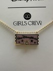 Disney Parks Girls Crew Park Ticket Necklace Gold Tone Disney World Charm New