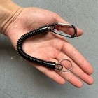 Retractable Spring Coil Spiral Stretch Chain Keychain Key Ring Set