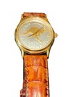 Coinwatch 1942 Australia Penny Coin Leather Band Vintage Watch Analog Quartz