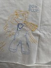 Vtg 2pc Baby children s Cotton Crib  Sheets Embroidered Nursery Rhymes Handmade