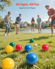 Vevor Bocce Ball Set Bocce Ball Game Set 90 Mm 8 Resin Balls 4 Colors For Beach