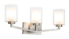 Xinbei Lighting Brushed Nickel Bathroom Vanity Light Modern 3-light Bathroom