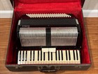 Vintage Full Sized 120 Bass 2 Reed Lightweight Accordion By Tonetti - With Case 