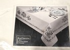 Vtg Blue Danube Table Linen Collection Oval Tablecloth 60x84 New Nos Blue Onion