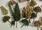 Fairy Garden Miniatures Lot 45  Big Small Figurines Camper Trees Benches Well