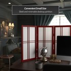 Red Lantern 2 Ft  Short Desktop Double Cross Shoji Screen - Rosewood - 5 Panels