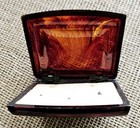 Vintage 1950s Bakelite Tortoise Hickok Jewelry Case Usa 3 5 x2 75 