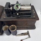 Edison Cylinder Record Player 67818 7d With 2 Cylinders For Parts Only
