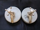 Vintage Antique Hot Cold Faucets With Star Handles W  Porcelain Caps