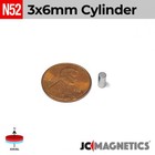 3mm X 6mm N52 Strong Rare Earth Neodymium Magnet Cylinders Discs 3x6mm
