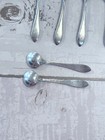Sterling Silver Salt Cellar Sterling Spoons Set Of 6
