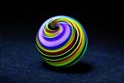 Collectible Art Glass Marbles  Multicolor Swirl Uv Reactive Glow