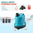 1452gph Submersible Amphibious Water Pump Quiet Aquarium Pond Fish Tank Fountain