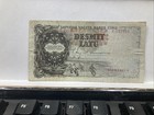 1937 Latvia 10 Latu Banknote P 29a Serial Number Z 127951
