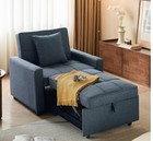 Sof   Cama Convertible Con Cama Extra  ble Y Respaldo Reclinable Tejido De Algod  n