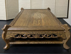 Vintage Japanese Bonsai Display Wooden Stand Kadai Pierced Carving W 22 2in